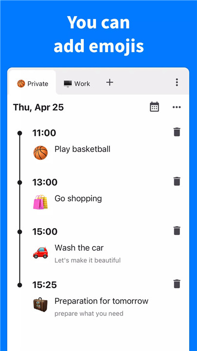 Timeline - Hourly Schedule screenshot