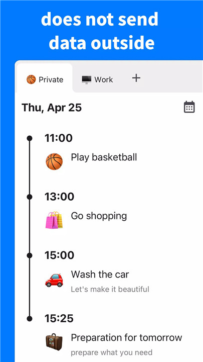 Timeline - Hourly Schedule screenshot