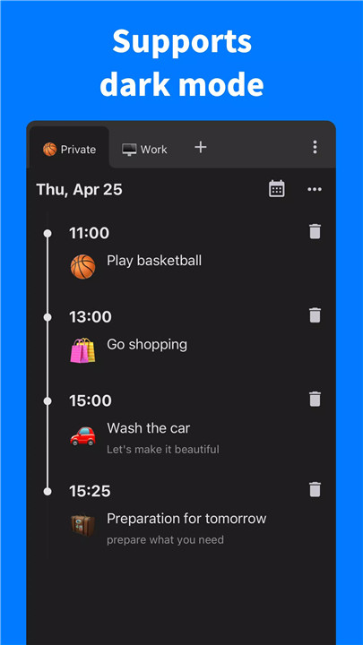 Timeline - Hourly Schedule screenshot