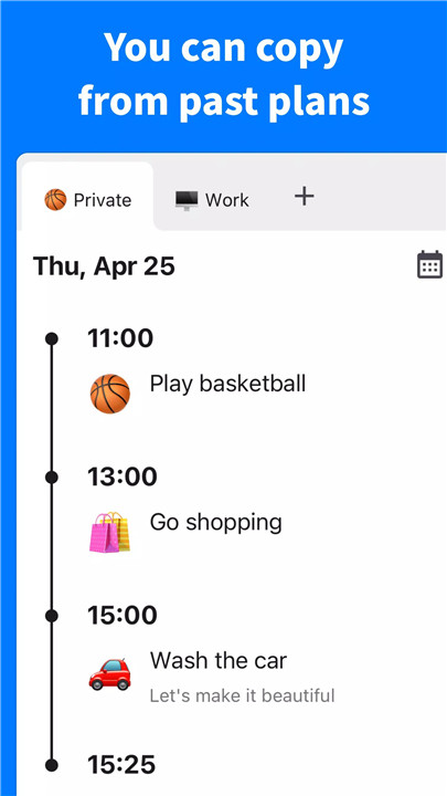 Timeline - Hourly Schedule screenshot