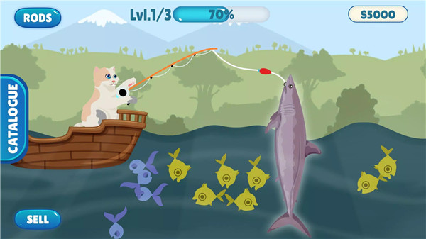 Fish Catching - Cat Fish Game screenshot