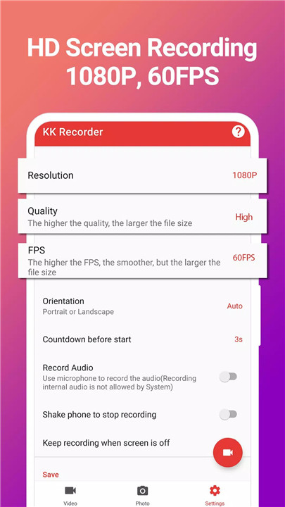 Gameplay Recorder - KKRecorder screenshot