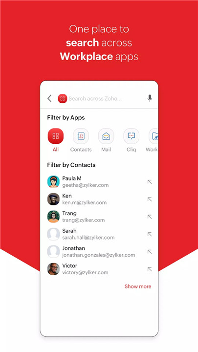 Zoho Workplace screenshot