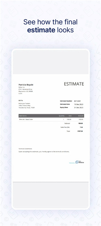 Estimate Generator screenshot