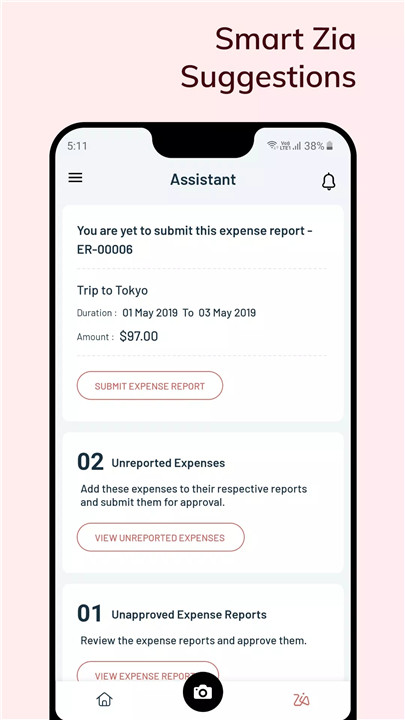 Zoho Expense screenshot