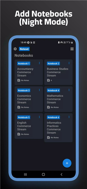 Noteset screenshot