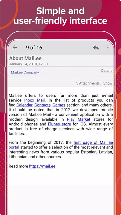 Mail.ee screenshot