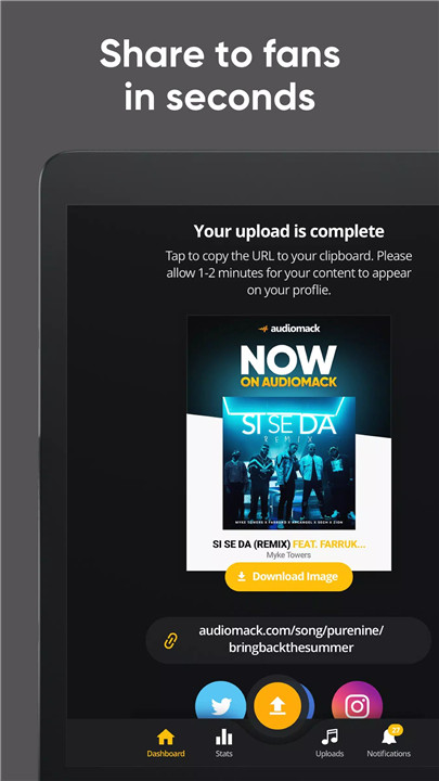 Audiomack Creator-Upload Music screenshot