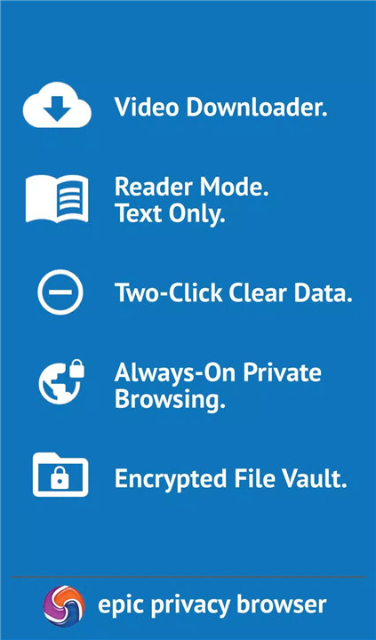 Epic Privacy Browser with VPN screenshot