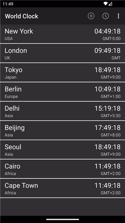 World Clock & Widget screenshot
