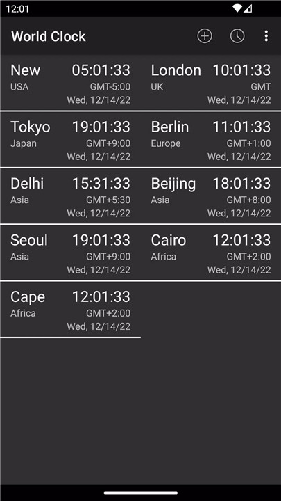 World Clock & Widget screenshot