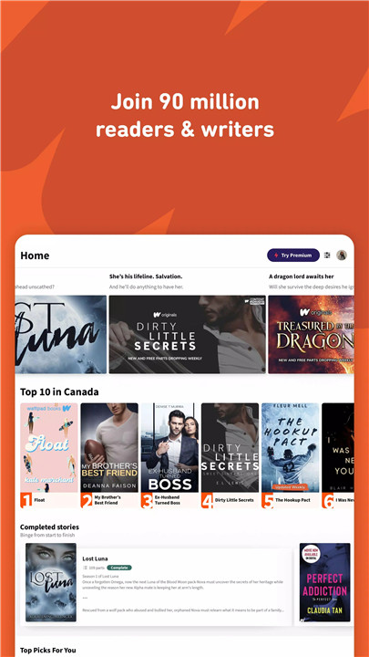 Wattpad Beta screenshot