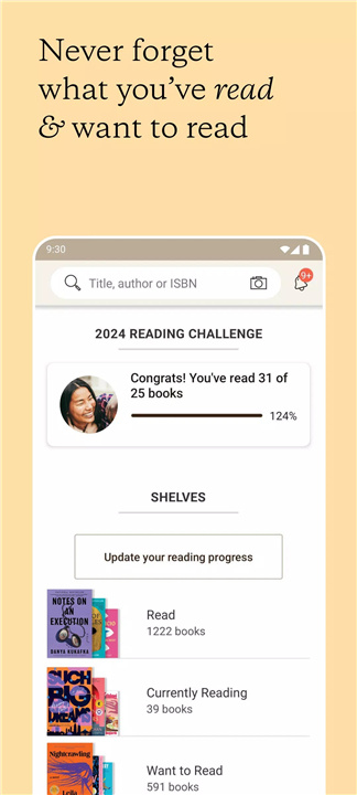 Goodreads - Find & Track Books screenshot