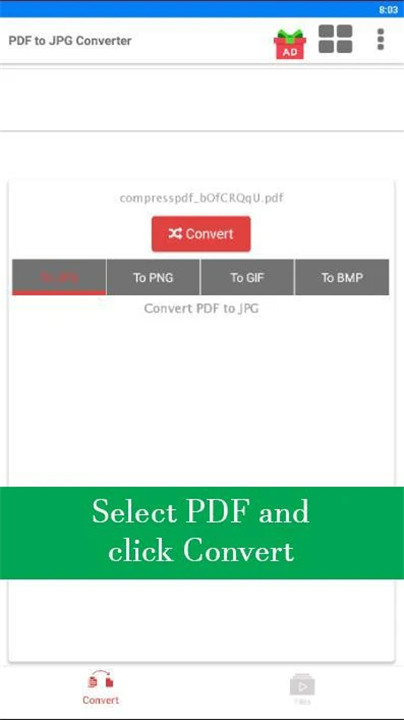 PDF to JPG Converter - JPG to screenshot