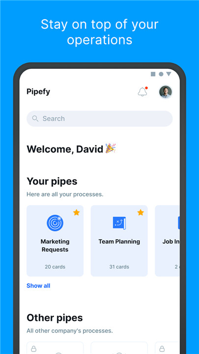 Pipefy - Workflow & Processes screenshot