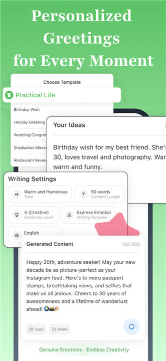 Daily AI Writer: Text & Email screenshot