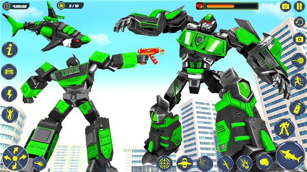 Shark Robot Car Transform Game screenshot