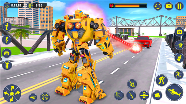 Shark Robot Car Transform Game screenshot