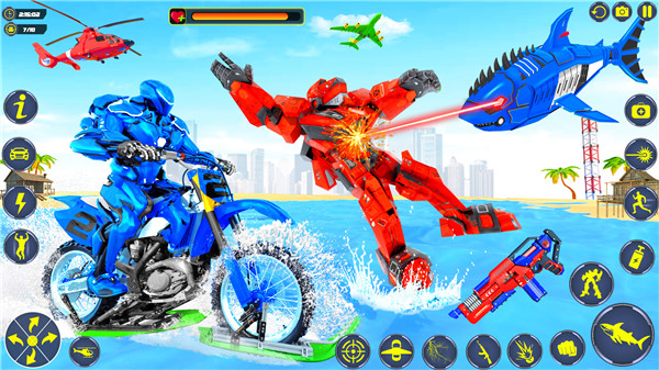 Shark Robot Car Transform Game screenshot