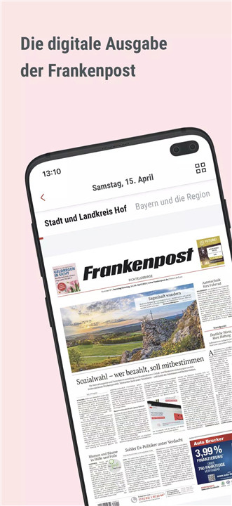 Frankenpost E-Paper screenshot