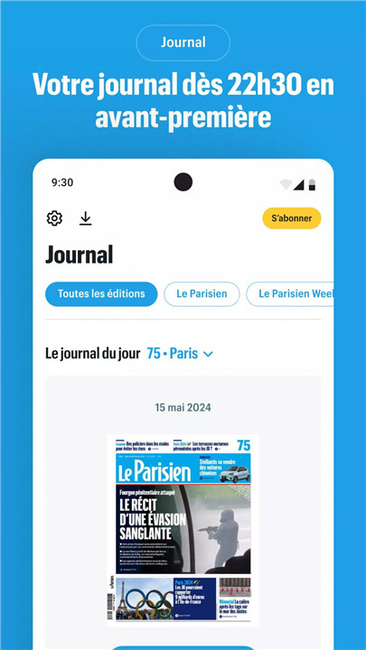 Le Parisien screenshot