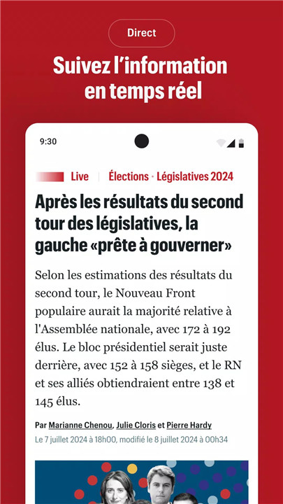 Le Parisien screenshot