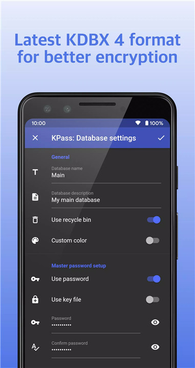 KPass: password manager screenshot