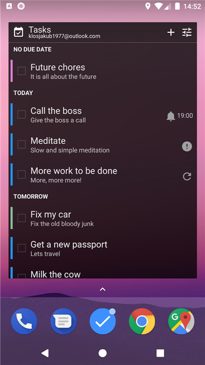 Tasks & Notes screenshot