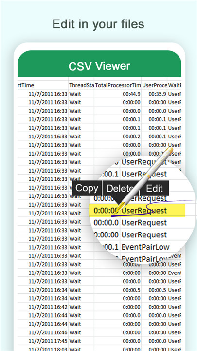 CSV File Reader & CSV Viewer screenshot