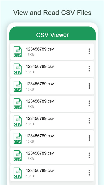 CSV File Reader & CSV Viewer screenshot