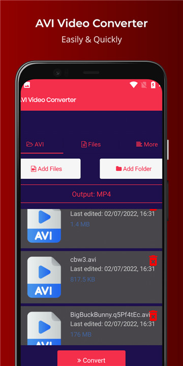 AVI to MP4 Converter screenshot