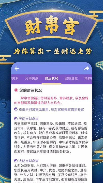 紫微命盘 screenshot