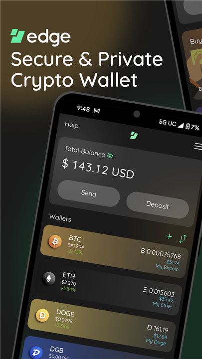 Edge - Bitcoin & Crypto Wallet screenshot