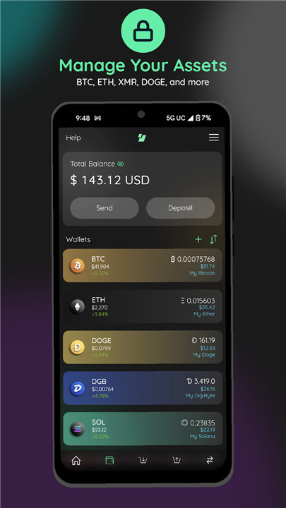 Edge - Bitcoin & Crypto Wallet screenshot