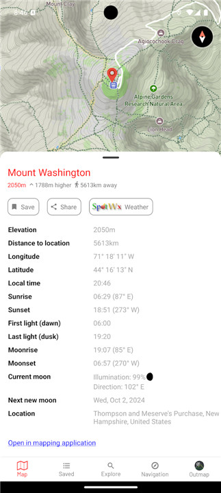 OUTMAP: hike, ski, outdoor screenshot