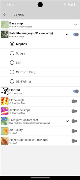 OUTMAP: hike, ski, outdoor screenshot