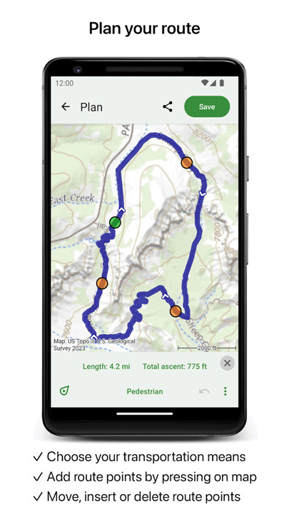 Topo GPS screenshot