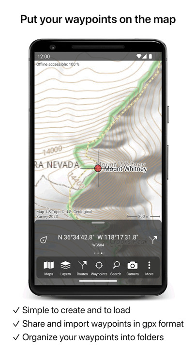 Topo GPS screenshot