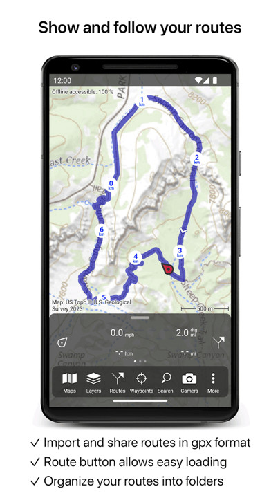 Topo GPS screenshot