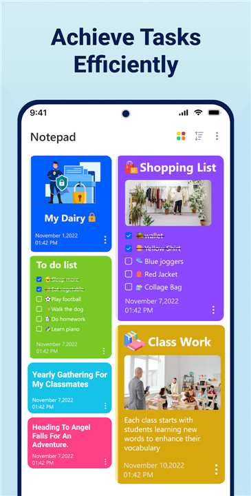 B Notes – Notepad Notebook app screenshot