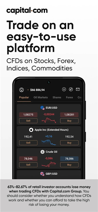 Trading app by Capital.com screenshot