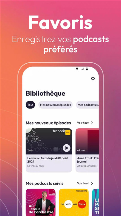 Radio France : radios, podcast screenshot