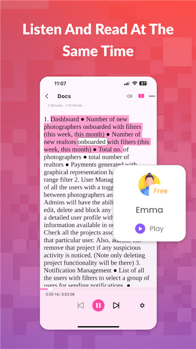 Crikk - Text to Speech Reader screenshot