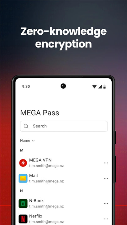 MEGA Pass Password Manager screenshot