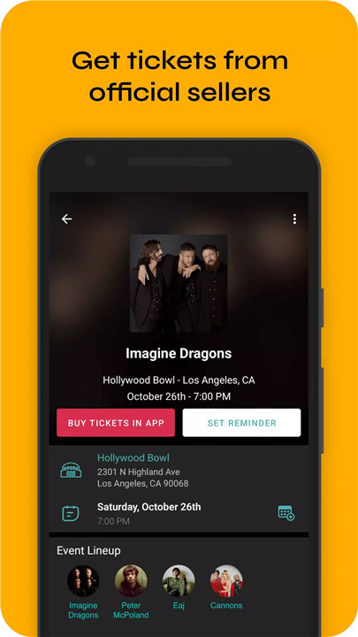 Bandsintown Concerts screenshot