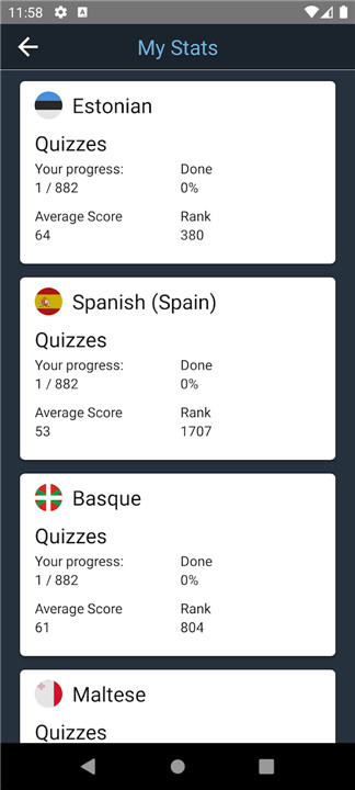 European Spanish Tests screenshot