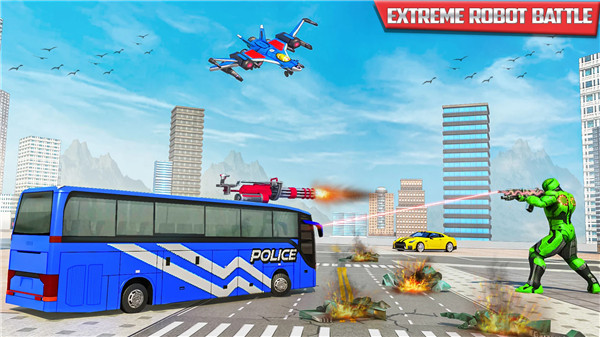 US Police Bus Transmute Robot screenshot