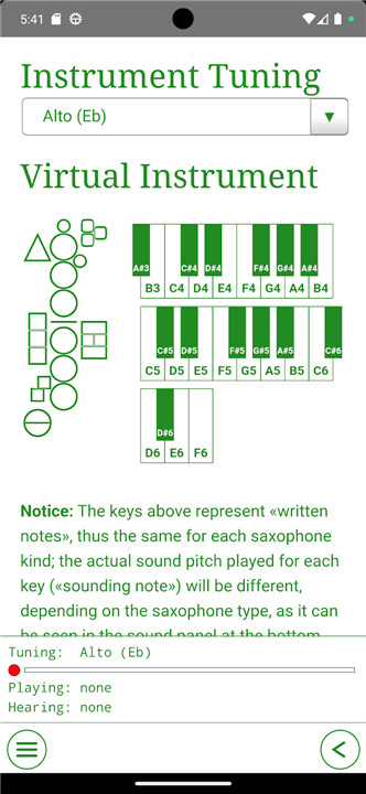 Saxophone Tabs screenshot