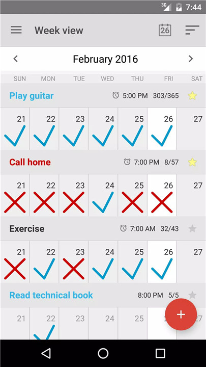 Goal & Habit Tracker Calendar screenshot