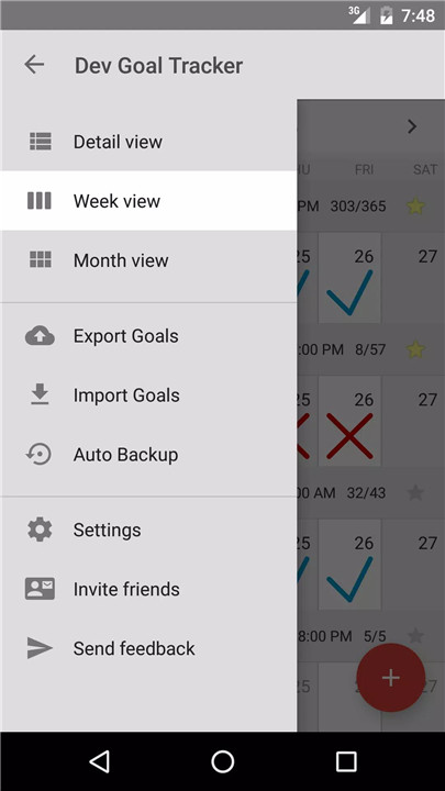 Goal & Habit Tracker Calendar screenshot